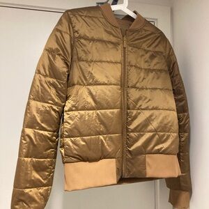 Gold Quilted Bomber Jacket lululemon